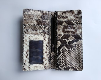 Genuine Coffee Brown Cobra Snake Skin Men's Wallet Bifold - Etsy
