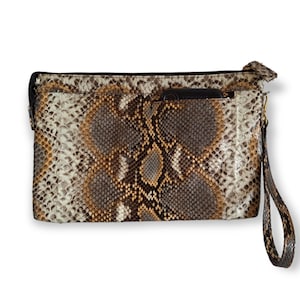 Fri frakt Kuvertväska Äkta Pytonormskinn Handgjord Exotisk Man Kvinnor Unisex