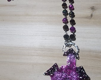 Haunted house violet necklace