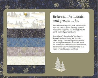 Forest Frost Glitter Collection - Moda Metallic & Glitter Fabric / Holiday Winter Prints