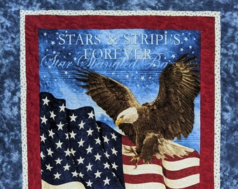 Americana Quilt for Sale, Finished Quilt, Throw,  Wall Quilt, Lap Quilt, Bed Quilt