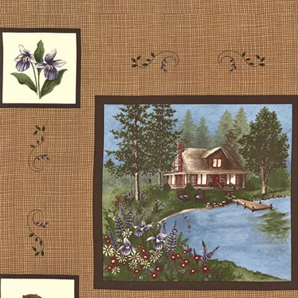 LADY SLIPPER LODGE Fabric Blocks Panel // Moda Fabric Squares by Holly Taylor