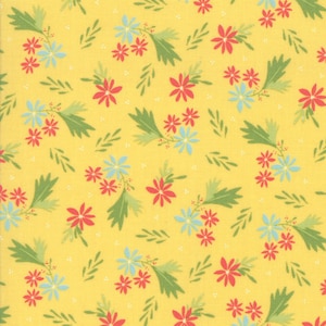 Summer Sweet Moda Fabric by Sherri & Chelsi / Tiny Floral Print on Yellow image 1