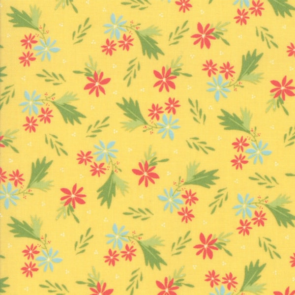 Summer Sweet  -  Moda Fabric by Sherri & Chelsi / Tiny Floral Print on Yellow