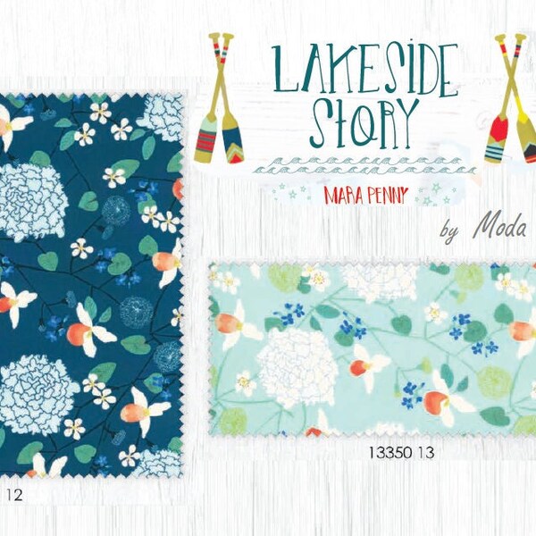 Lakeside Story Collection -  Moda Fabric By Mara Penny / Nautical Florals