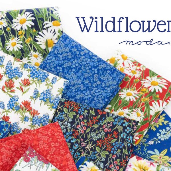 WILDFLOWERS -  Moda Fabric Collection - Floral Profusion of Flowers in Woodlands, Prairie & Mountains