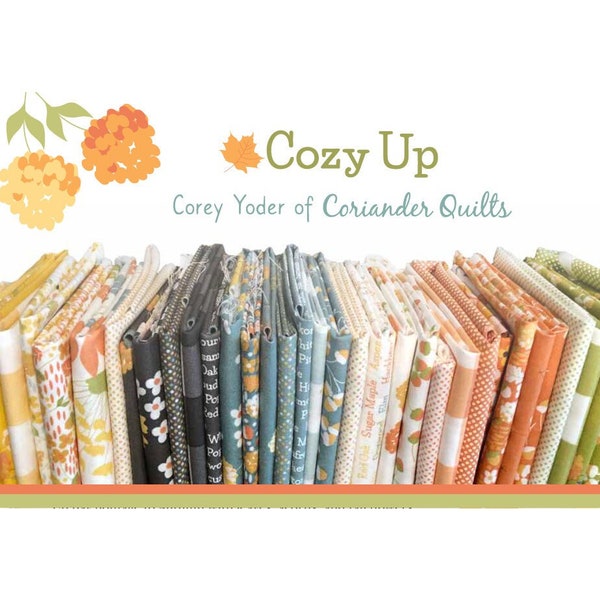 COZY UP Collection -  Moda Autumn Fabric by Corey Yoder with Matching Thread