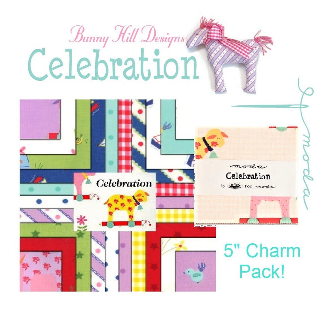5 Packs Christmas MINI CHARM 2.5 fabric squares - 2023 Holiday