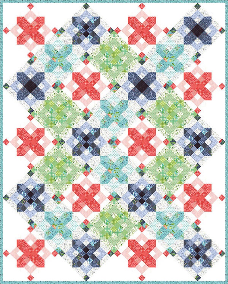 Snowflakes QUILT KIT Quilt Pattern Moda Hazelwood Fabric