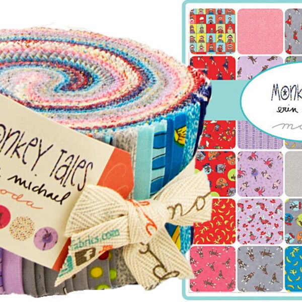 MONKEY TALES Moda Fabric Jelly Roll