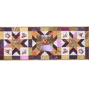 Lady Slipper Lodge Table Runner Quilt KIT / Quilt Pattern + Moda Fabric by Holly Taylor