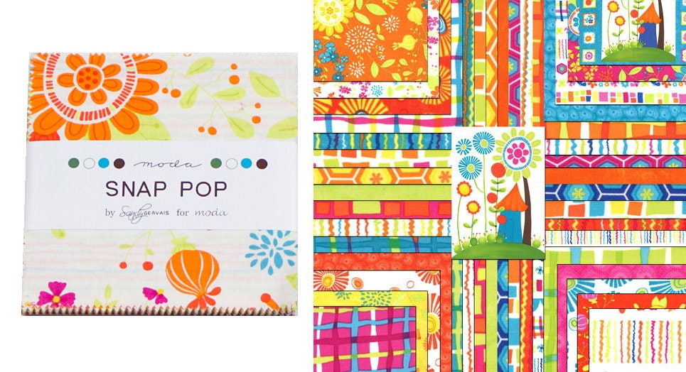 Snap Pop 5 CHARM PACK / Quilt Squares Moda Fabric by - Etsy Denmark