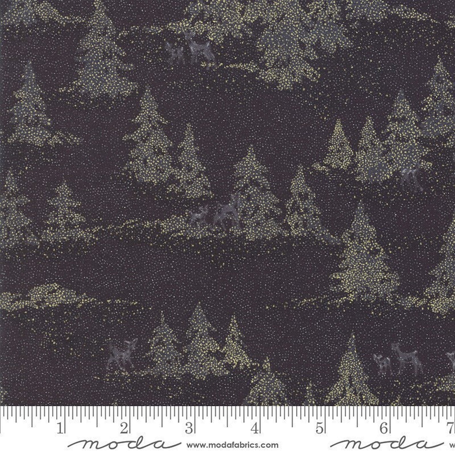 Forest Frost Glitter Moda Fabric By the Half Yard Etsy
