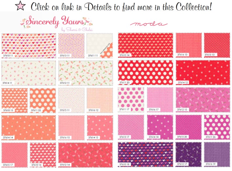 SINCERELY YOURS Moda Quilt Kit / Hearts Love Valtentines Day Etsy