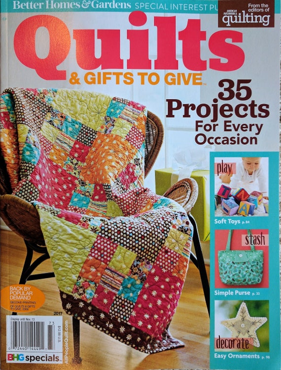 Better Homes Gardens Quilts And Gifts To Give Magazine 2017 Etsy