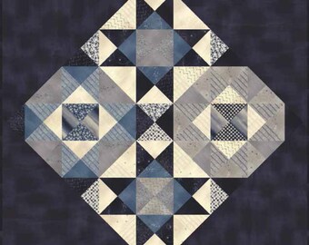 Night Story QUILT KIT - Beautiful Moda Nocturne Fabric by Janet Clare + Quilt Pattern // Blue