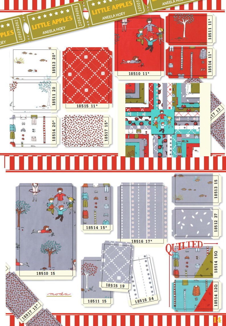 Little Apples Fat Quarter Bundle Moda Quilt Fabric