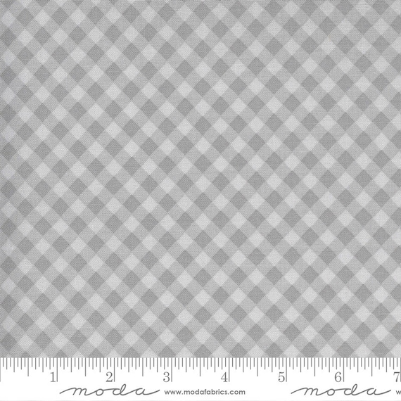 Spring Chicken 55523 16- Moda Fabric by Sweetwater / Grey Check