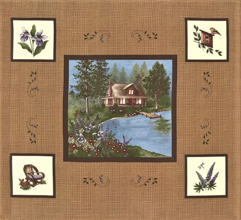 AUTUMN REFLECTIONS Fabric Blocks Panel //// Moda Fabric Squares by Holly Taylor