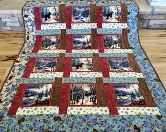 Quilt for Sale, Flannel Quilt,  Patchwork Quilt, Finished Quilt, Art Quilts, Throw Quilts, Wall Quilt