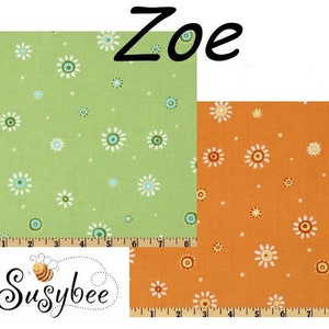 Zoe Flower Prints - Fabric by Susybee / Whimsical Floral