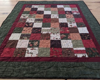 Quilt for Sale, Flannel & Minky Plush Quilt,  Patchwork Quilt, Finished Quilt, Art Quilts, Throw Quilts