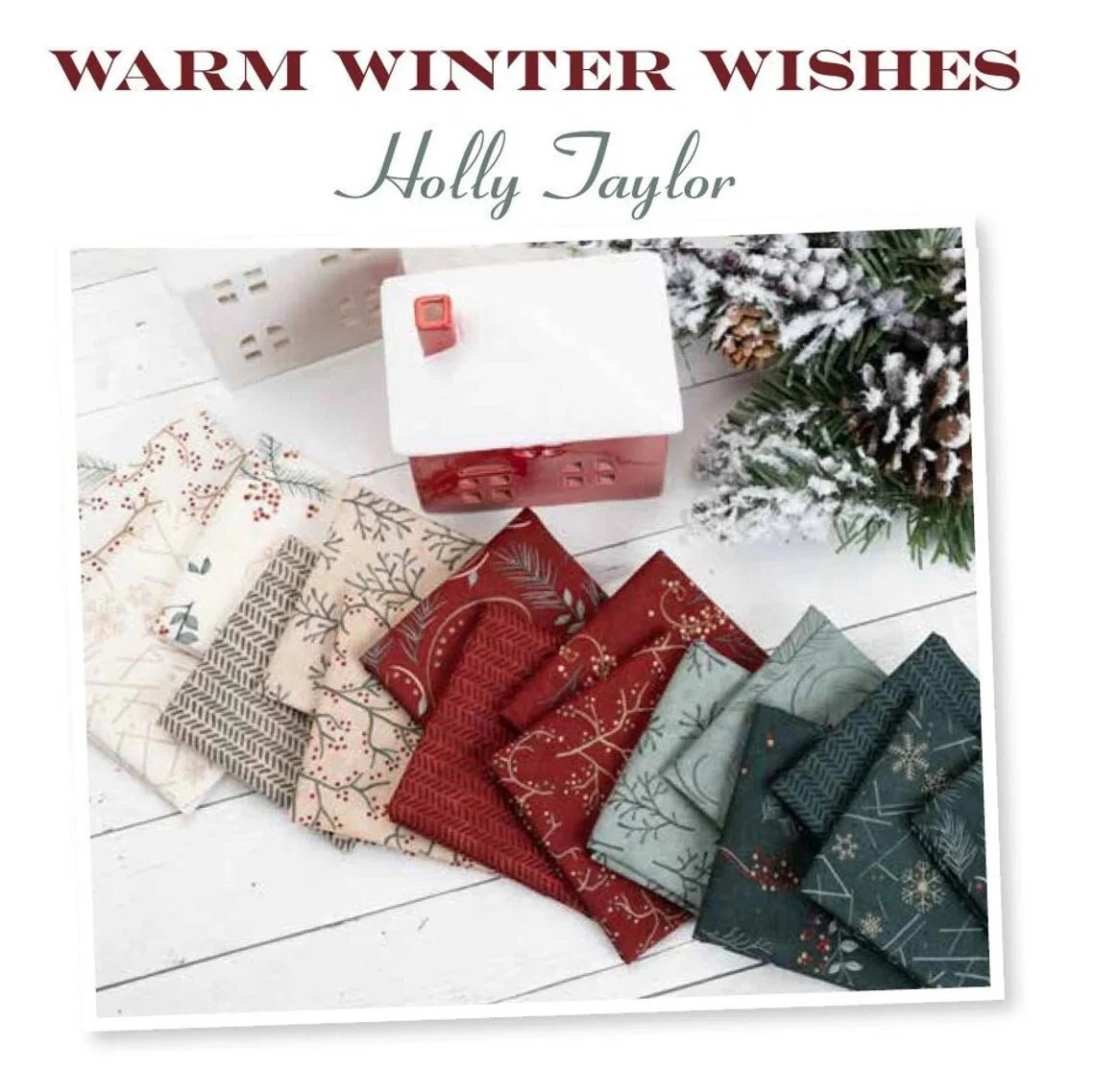 Riley Blake Fabric Warm Wishes Collection, Winter Wear (Sky) (C10782)