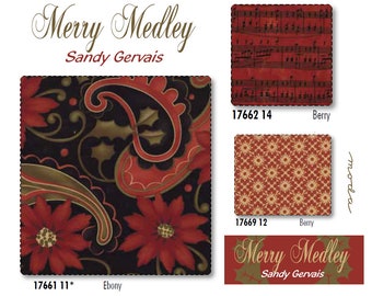 MERRY MEDLEY Collection -  Moda Fabric by Sandy Gervais