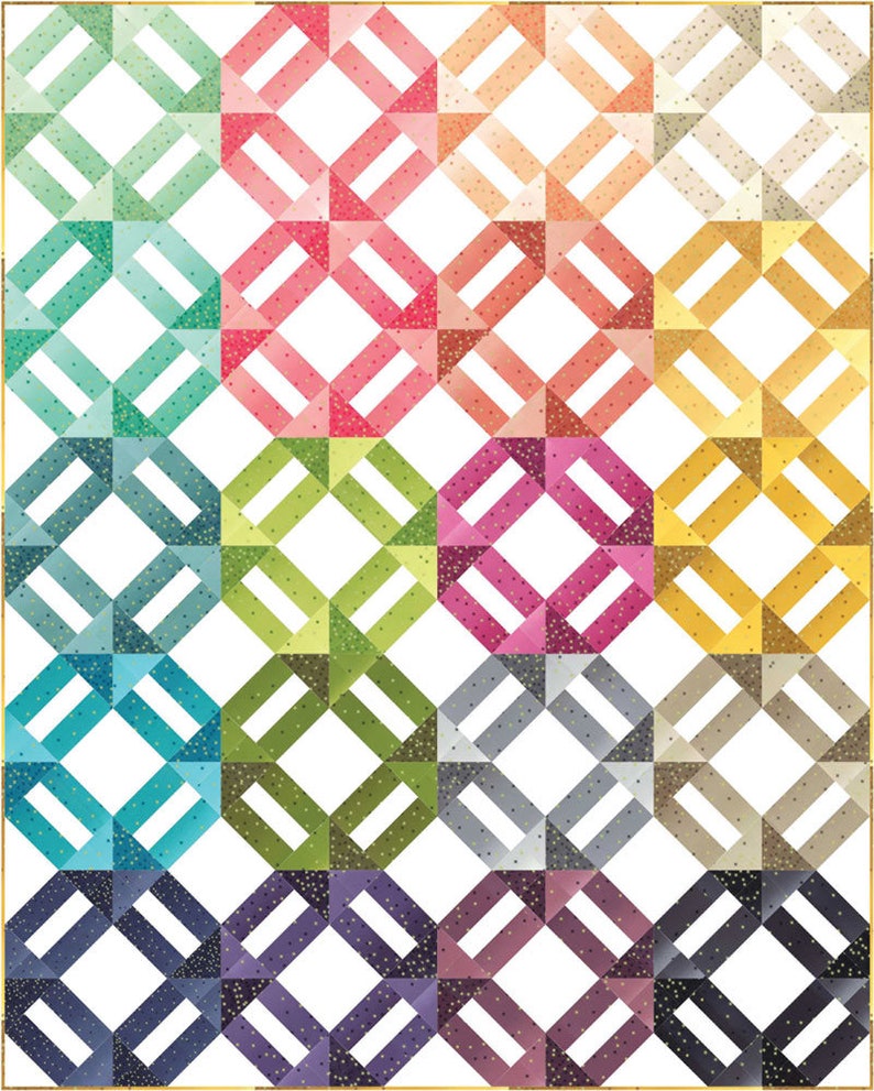 OMBRE CONFETTI METALLIC Quilt Kit Moda Fabric Quilt Etsy