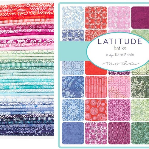 Latitude Batiks Fat Eighth Bundle / Moda Cotton Quilt Fabric Etsy