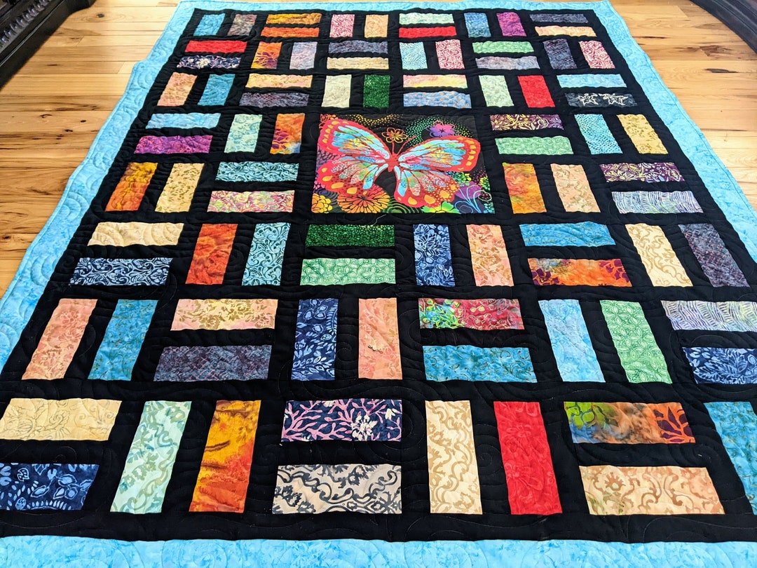 Patchwork Quilt for Sale, Finished Quilt, Custom Quilting Etsy