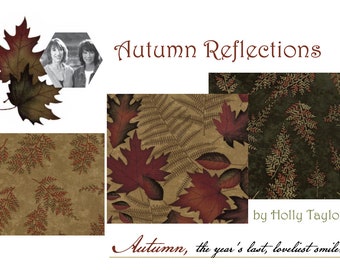 AUTUMN REFLECTIONS - Moda Fabric by Holly Taylor / Autumn Leaves