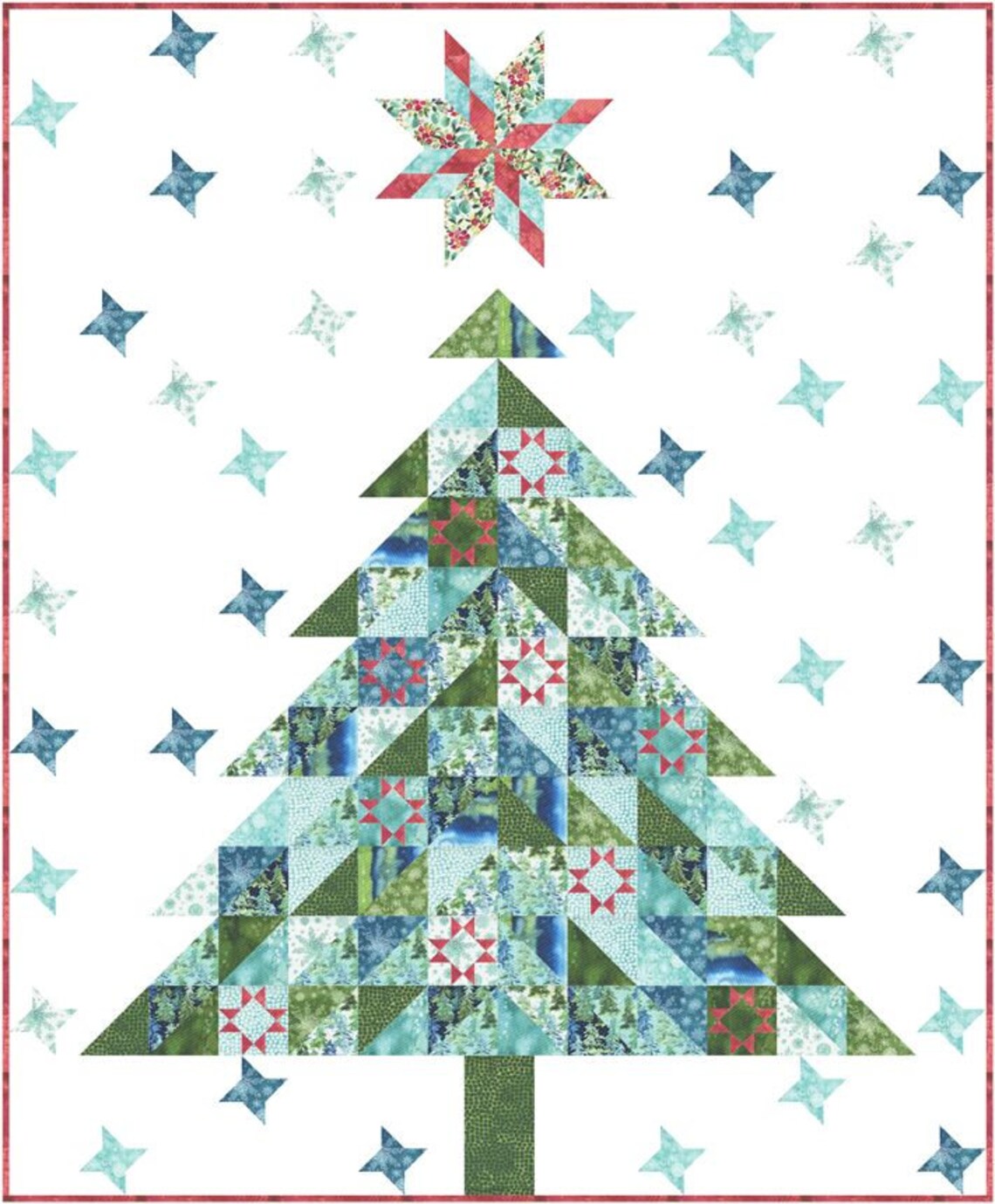 Starflower Christmas 8483 13 Moda Fabric by the Half Yard Etsy