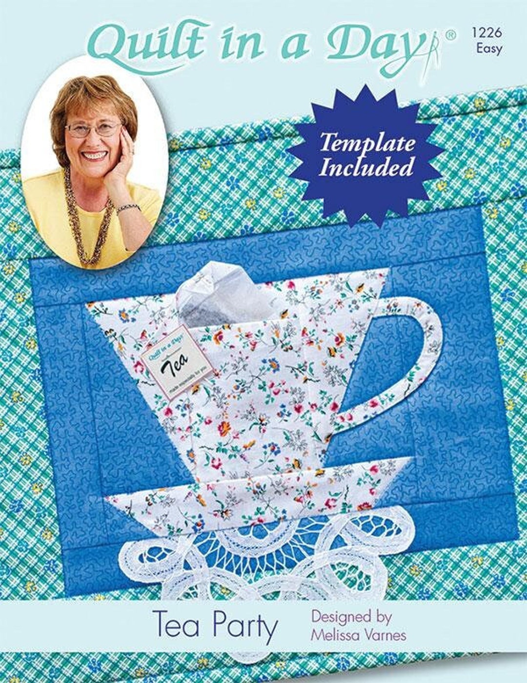 Tea Party Quilt Pattern Template / Make a Quick, Easy & Fun Wallhanging