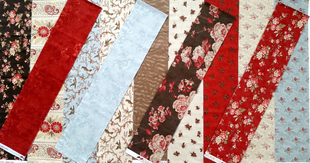 Park Avenue KIT 3 Sisters Moda Fabric Eighth Yard Strips Etsy