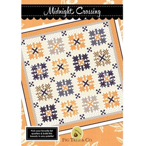 Midnight Crossing Pattern by Fig Tree & Co. featuring All Hallows Eve by Moda Fabric