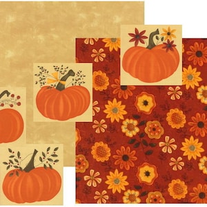 FALL BEAUTY Quilt Kit / RARE Moda Fabric by Sandy Gervais / Pumpkins ...