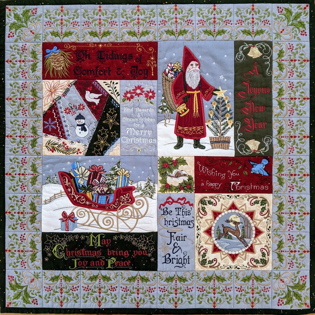 Victorian Christmas Quilt for Sale Heirloom Wall Quilt / Etsy