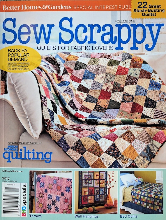 Better Homes Gardens Sew Scrappy Magazine 2017 Quilts For Etsy