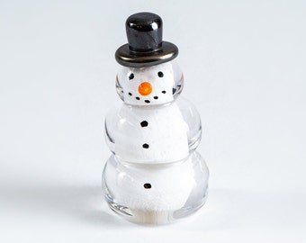 Blown Glass Snowman Etsy