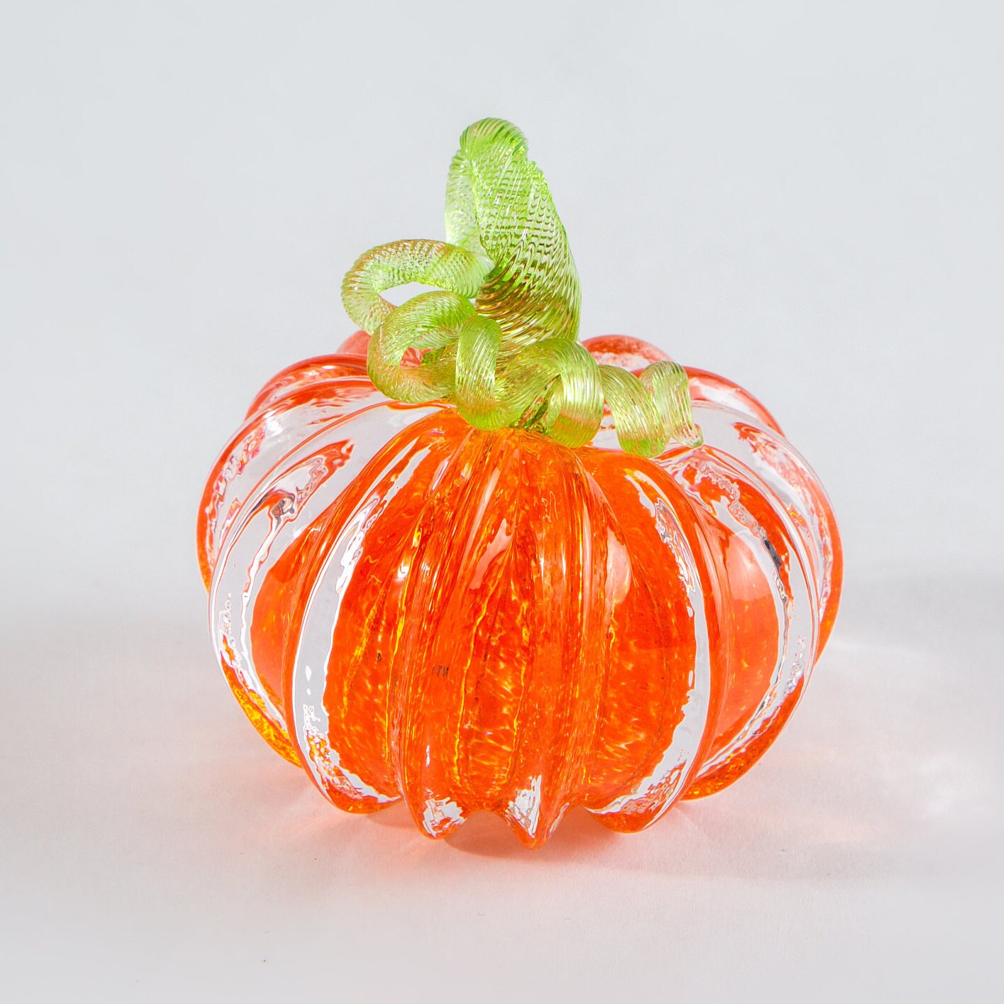 Paperweight pumpkin Solid Glass Fall Decor Art glass Blown | Etsy