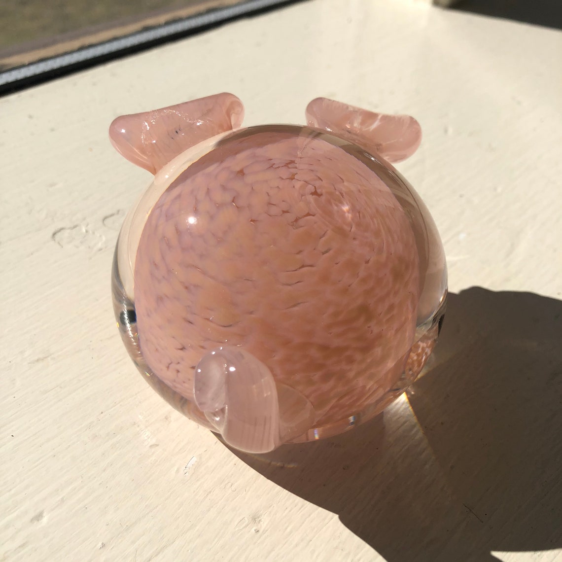 Pig Paperweight Glass Paperweight Solid Glass Pig decor Etsy