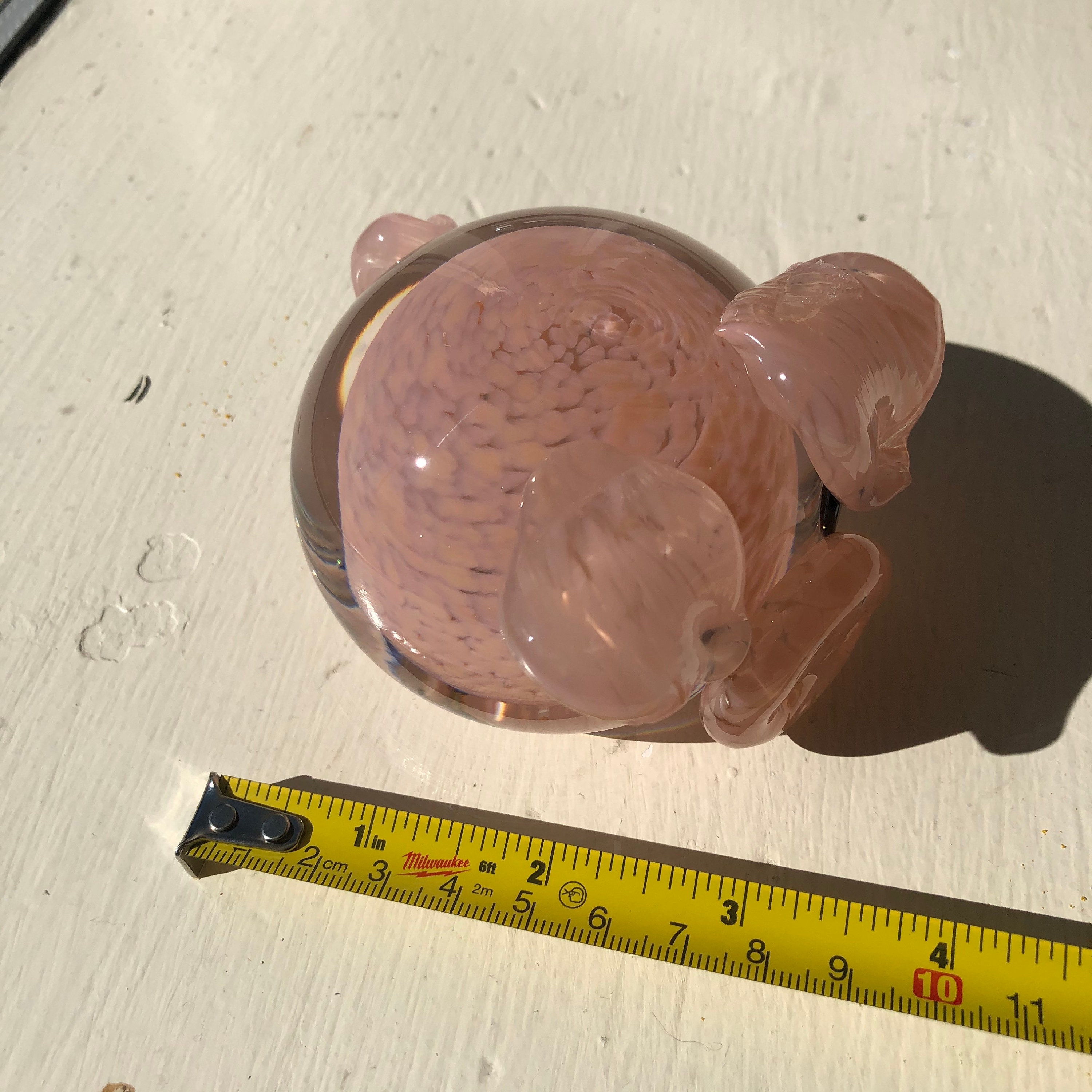 Pig Paperweight Glass Paperweight Solid Glass Pig decor Etsy