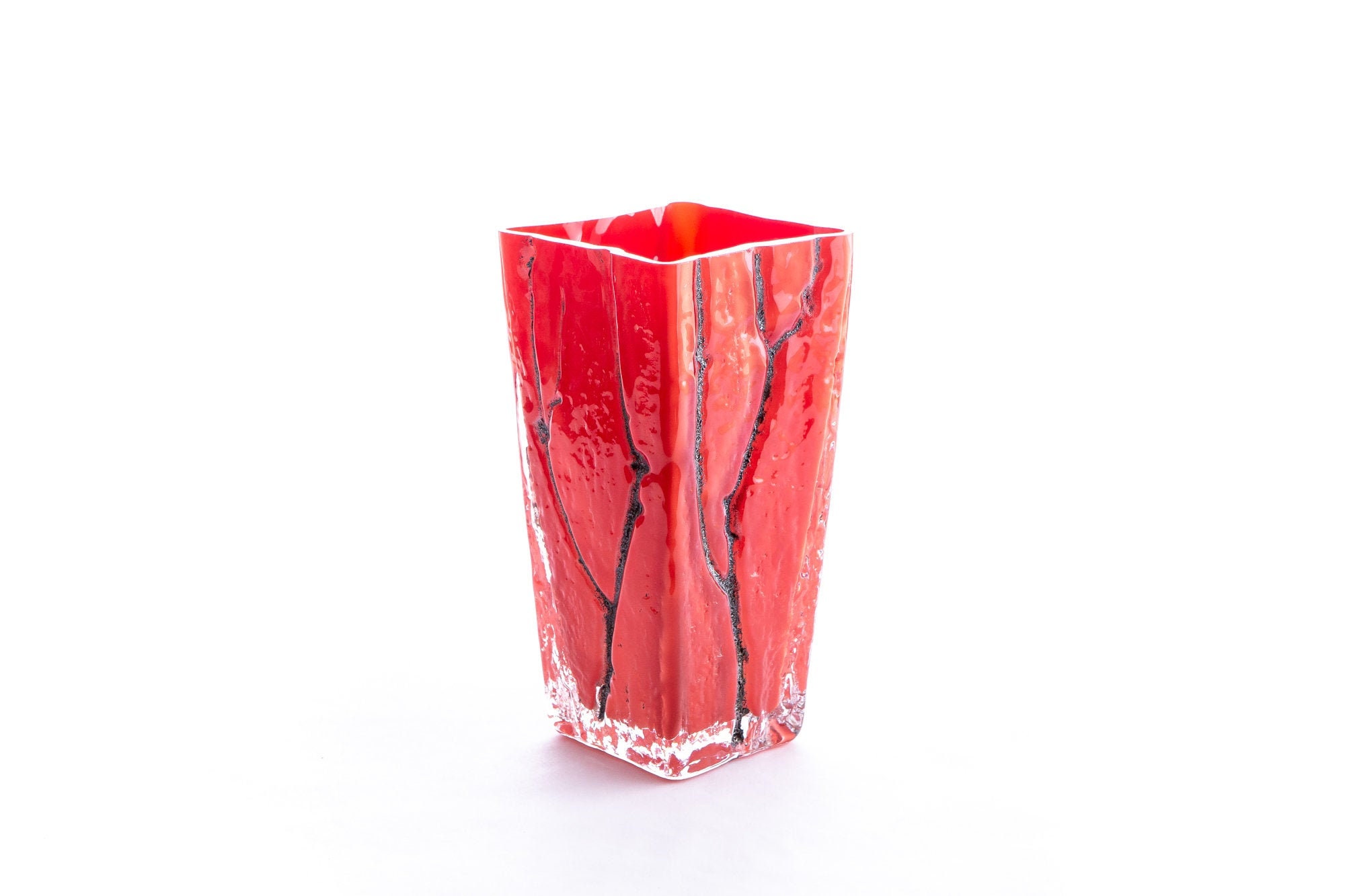 Red Tree Vase Blown Glass Fathers Day Gift Gift for Dad Etsy