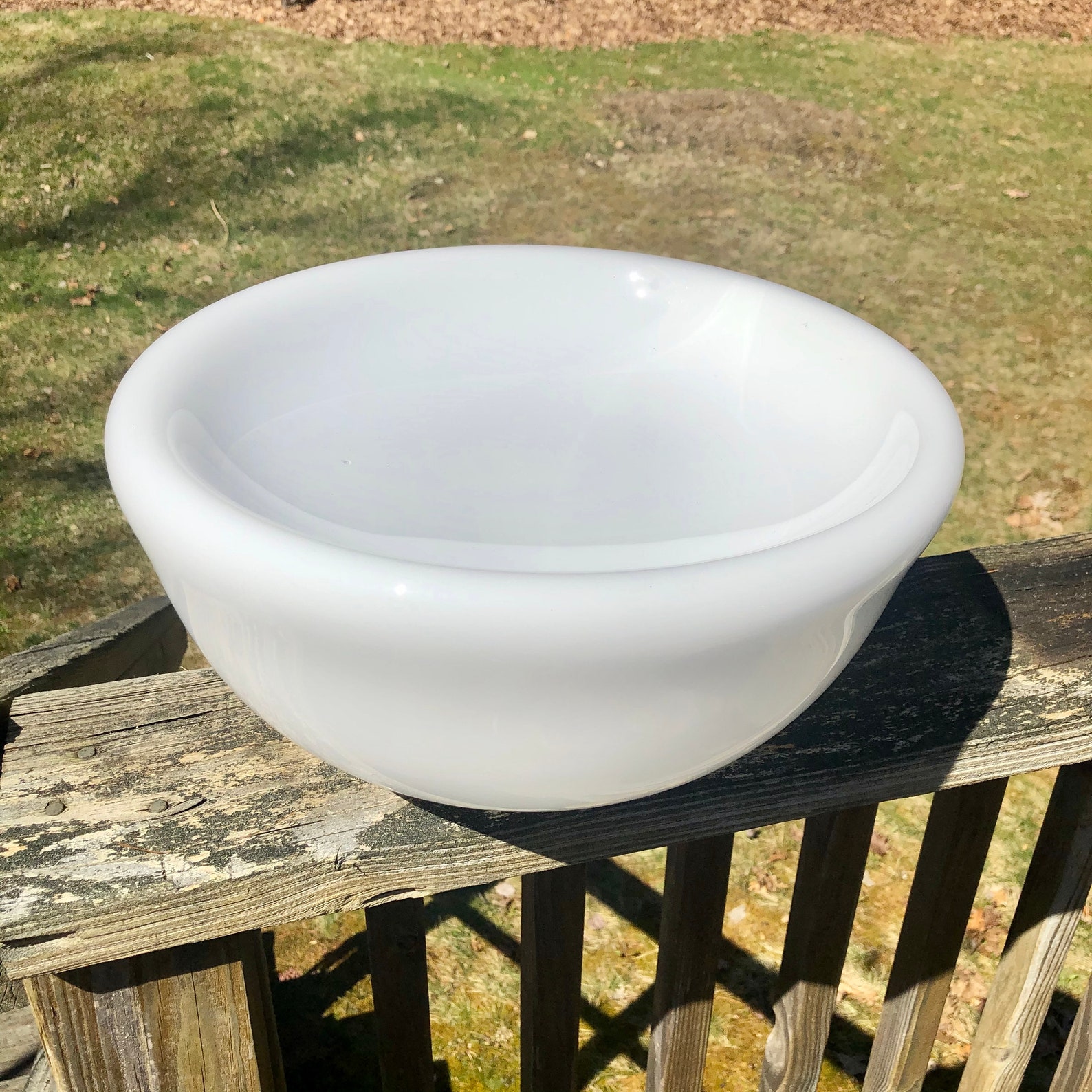 Tall double wall bowl blown glassFathers day gift art Etsy