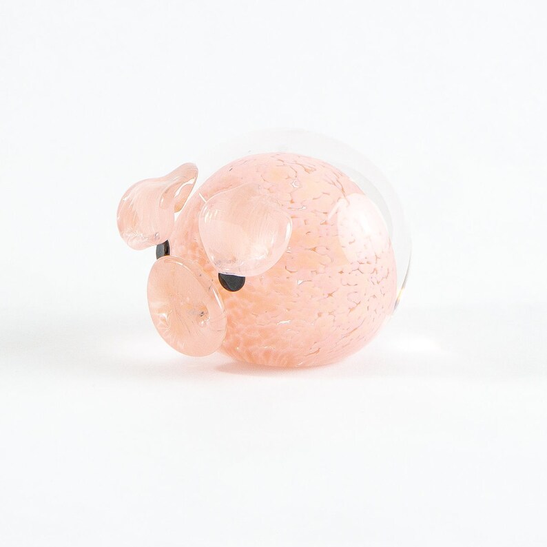 Pig Paperweight Glass Paperweight Solid Glass Pig decor Etsy