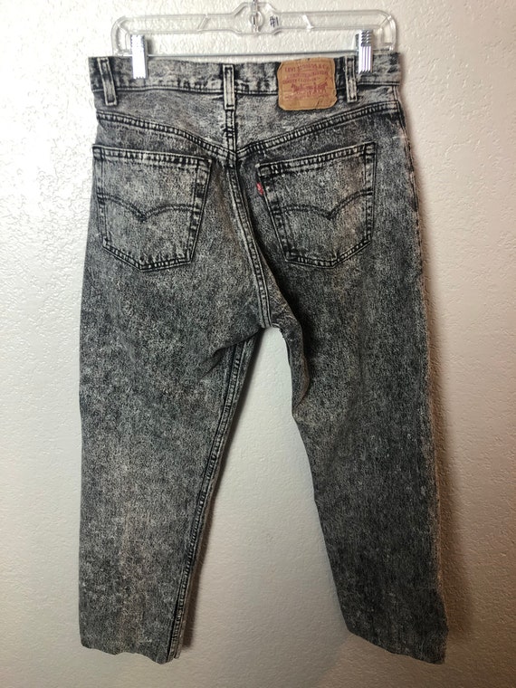 Vintage Levis 501 XX 31x26 Black Acid Wash Jeans M
