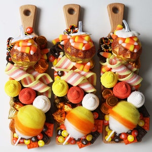 Spooky Halloween Charcuterie Board: Faux Candy & Cupcake Display for Gothic Coffee Bar Decor