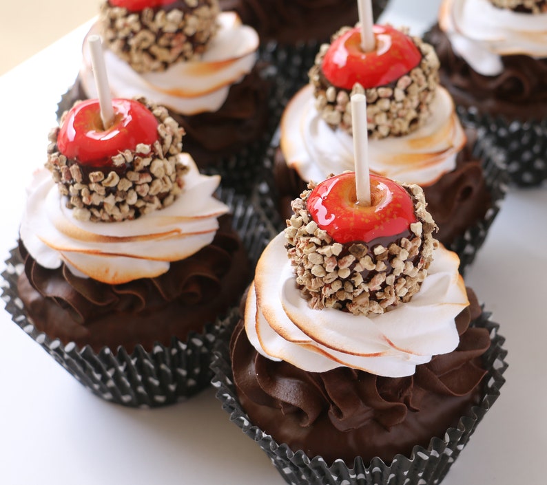 Faux Caramel Red Apple Scented Jumbo Cupcake Photo Note Holder Etsy