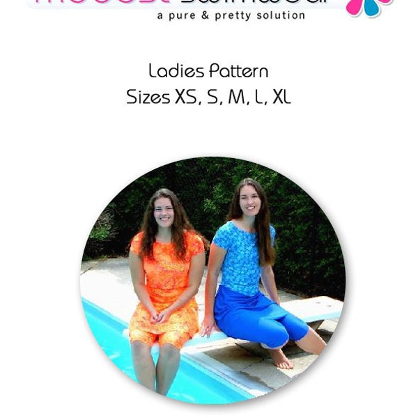 Modest Swimwear Sewing Pattern (Multi-Size XS, S, M, L, XL)